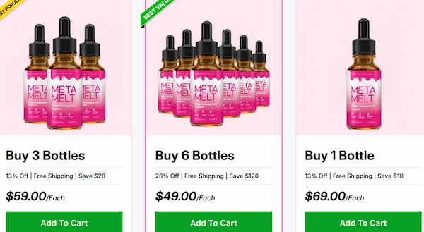 Meta Melt pricing details