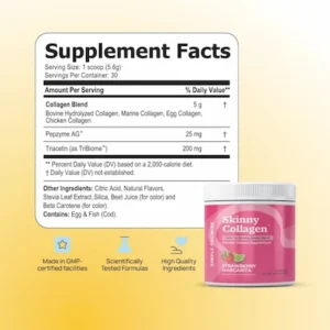 Skinny Collagen Supplement Facts